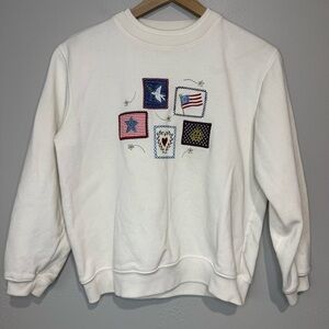 Classic Elements Patriotic Patchwork Sweatshirt